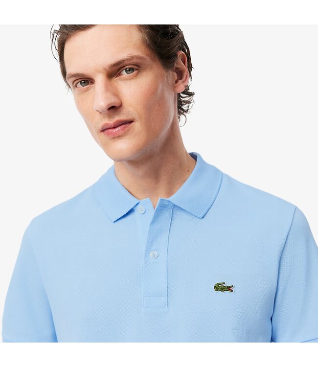 piqué polo korte mouw lichtblauw