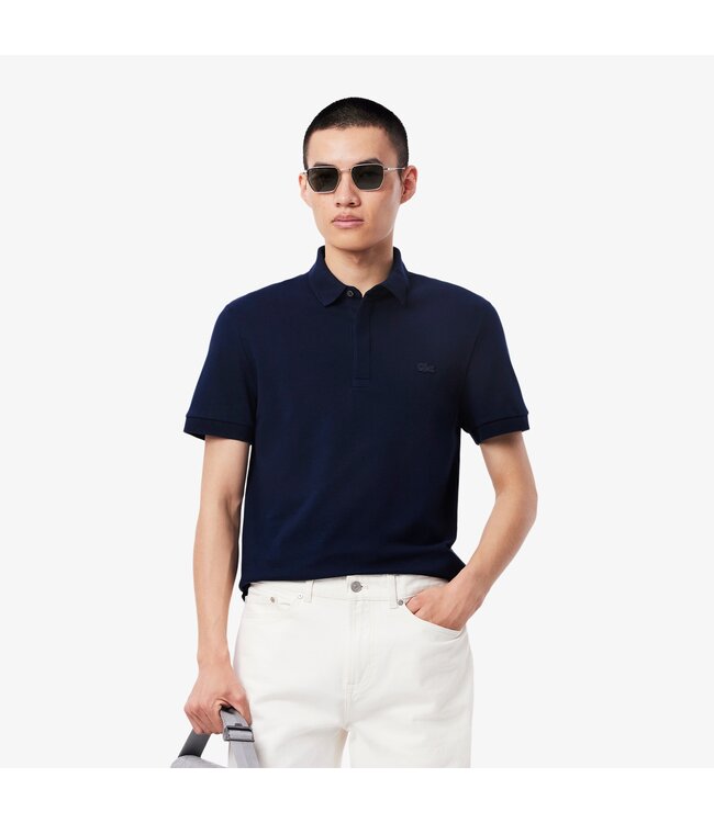 Paris stretch piqué polo korte mouw marine