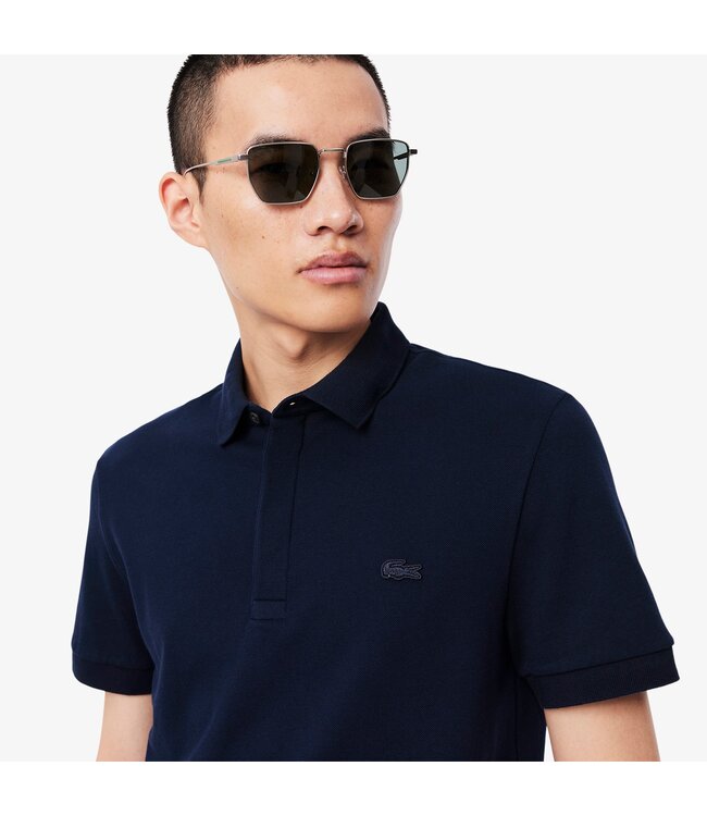 Paris stretch piqué polo korte mouw marine