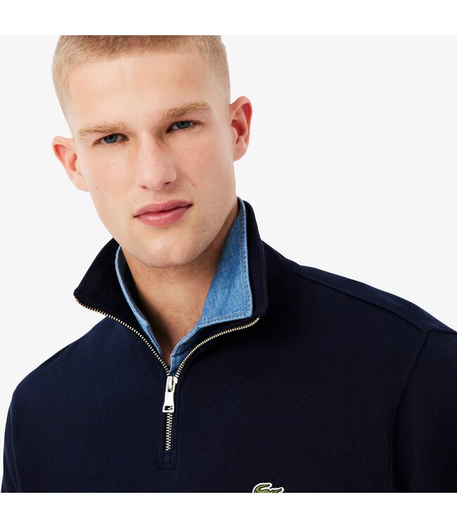 interlock halfzip sweater marine