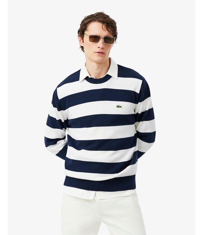 sweater marine ecru streep