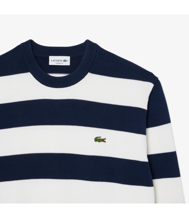 sweater marine ecru streep