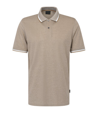 Bugatti polo korte mouw beige