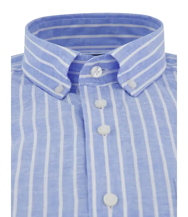 regular fit overhemd blauw streep