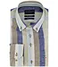 regular fit overhemd  blauw beige balk