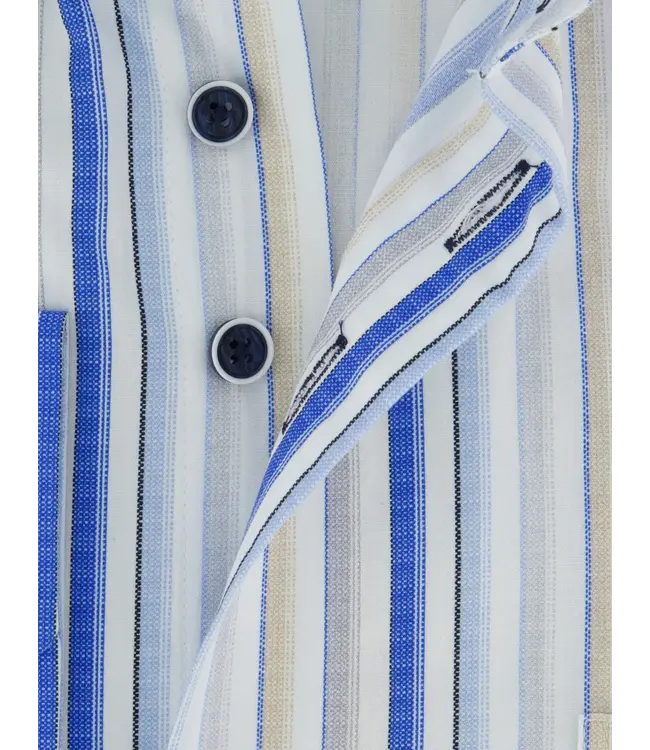 regular fit overhemd blauw streep
