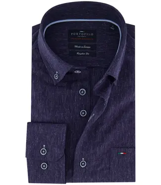Portofino regular fit overhemd jeansblauw