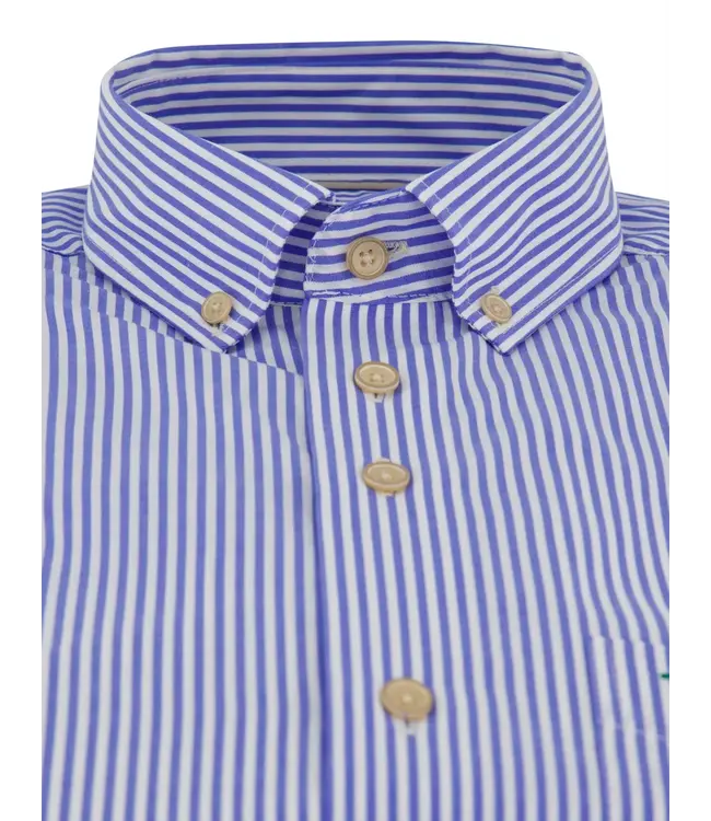regular fit overhemd blauw streepje
