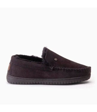 Warmbat Grizzly suède pantoffel choco