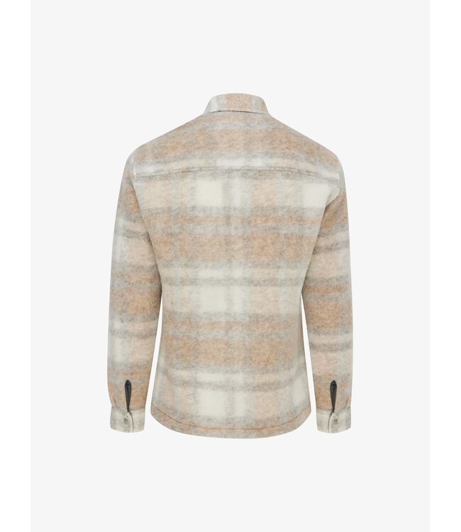 Terry overshirt beige ruit