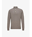 half buttonzip trui bruin
