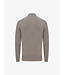 half buttonzip trui bruin