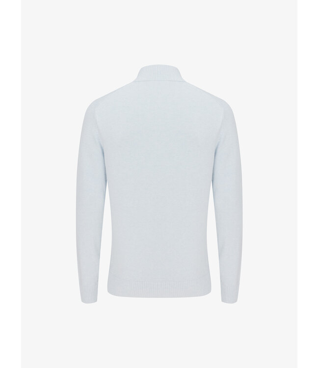half buttonzip trui lichtblauw
