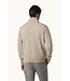 wol cashmere half zip trui beige