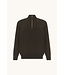 tech wol half zip trui bruin
