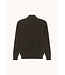 tech wol half zip trui bruin
