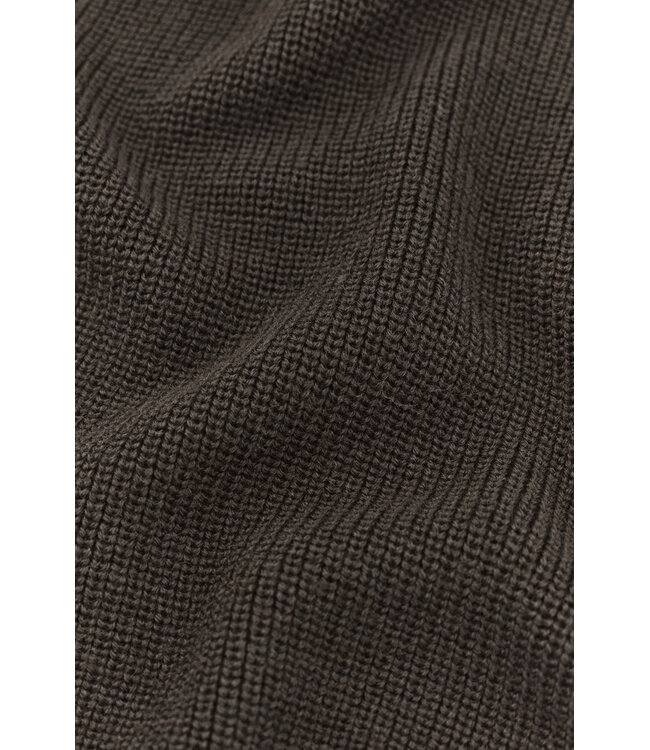 tech wol half zip trui bruin