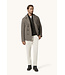 tech wol half zip trui bruin