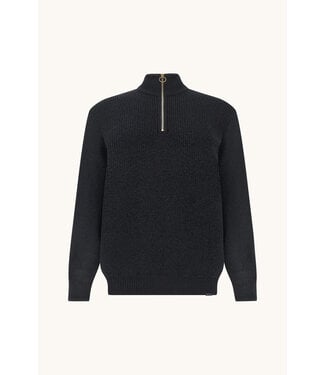 Paul & Shark tech wol half zip trui marine