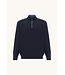 wollen half zip trui marine
