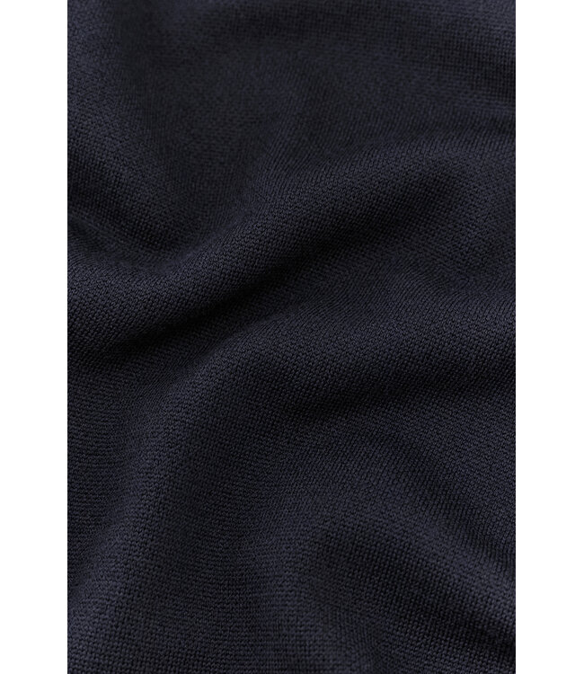 wollen half zip trui marine