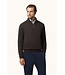 wollen half zip trui bruin