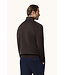 wollen half zip trui bruin