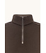 wollen half zip trui bruin