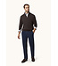 wollen half zip trui bruin
