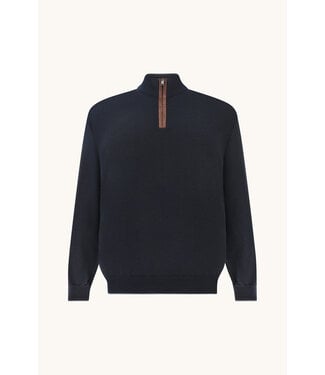 Paul & Shark X-Soft wollen half zip trui marine