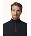 X-Soft wollen half zip trui marine