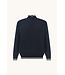 wollen half zip trui marine
