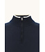 wollen half zip trui marine