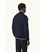 wollen half zip trui marine