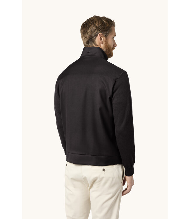 wollen hybride vest bruin