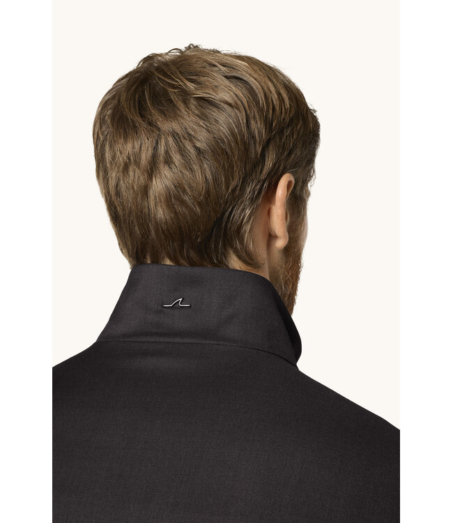 wollen hybride vest bruin