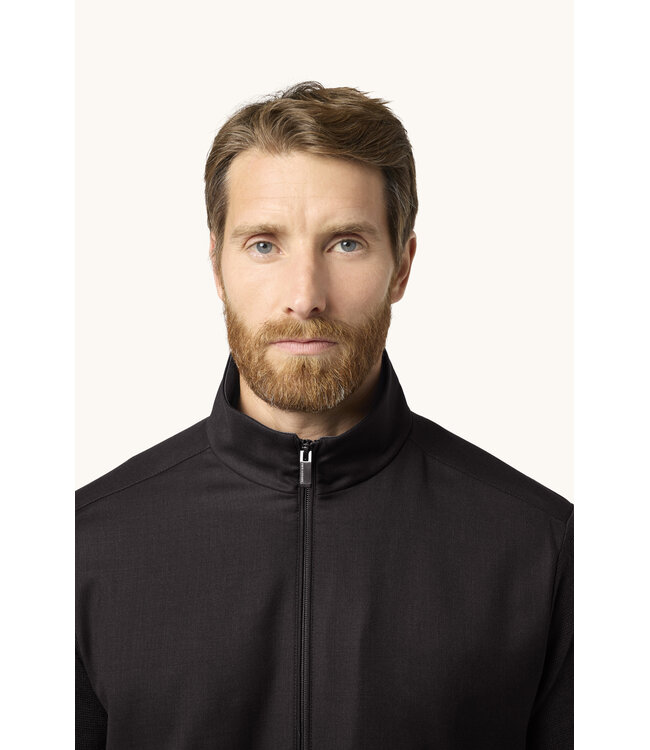 wollen hybride vest bruin