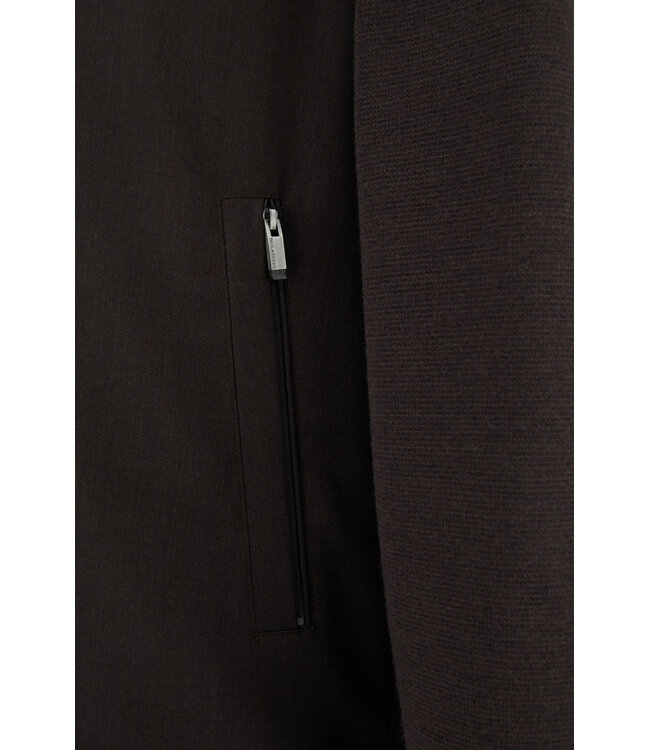 wollen hybride vest bruin