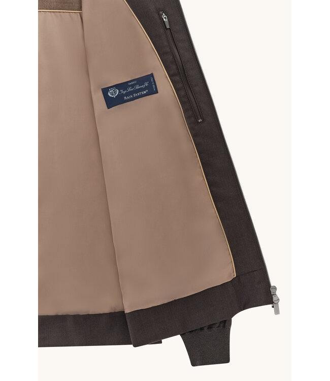 wollen hybride vest bruin