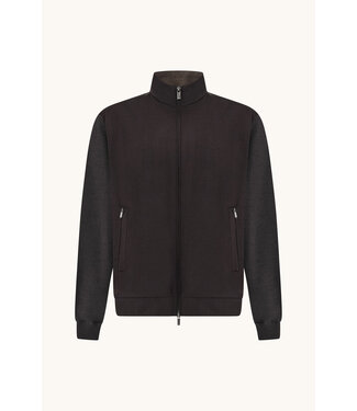 Paul & Shark wollen hybride vest bruin