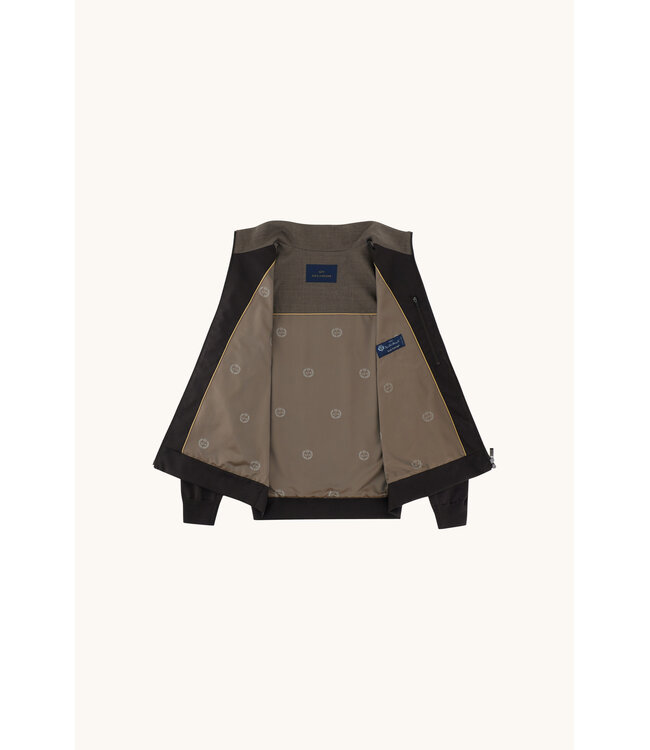 wollen hybride vest bruin
