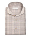slim fit wollen overhemd grijs ruit