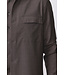 wol stretch overshirt donkerbruin