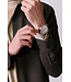 wol stretch overshirt donkerbruin