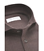 slim fit wol stretch overhemd bruin