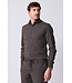 slim fit wol stretch overhemd bruin