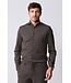 slim fit wol stretch overhemd bruin