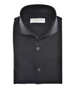 John Miller slim fit wol stretch overhemd marine