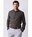 slim fit flanellen overhemd bruin