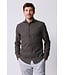 slim fit flanellen overhemd bruin
